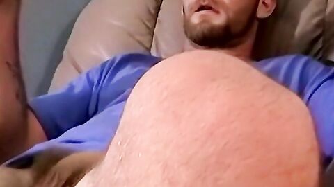 Tattoed guy jerks off his amazing and big dick