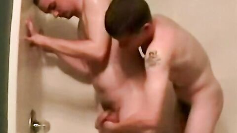 Two white twinks have a hot and steamy barebacking