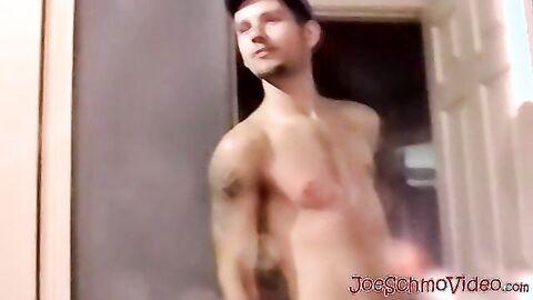 Skinny dude teases dick for a hot barebacking