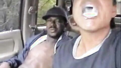 Outdoor Interracial Blowjob with a Big Cock