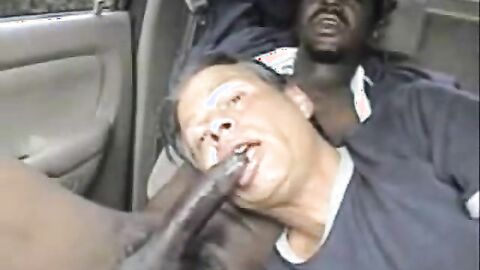 Outdoor Interracial Blowjob with a Big Cock