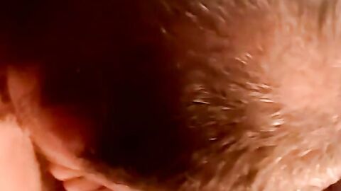 Hung bald amateur cums in mature mans mouth after blowjob