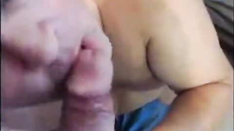 Daddy Sucks a Tasty Cock in Amateur Bear Blowjob Video