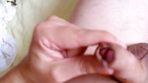 Twink Jerks Off His Tiny Cock After a Clean Shave