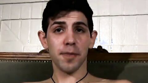 Slim twink tugs on his throbbing dick in this classic video