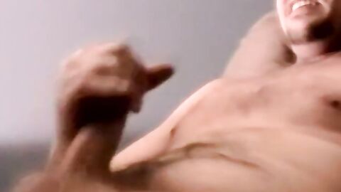 Deviant hung amateur strips naked and beats his fat cock