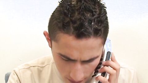 Twinkie sprays cum as he is analled by his boyfriend