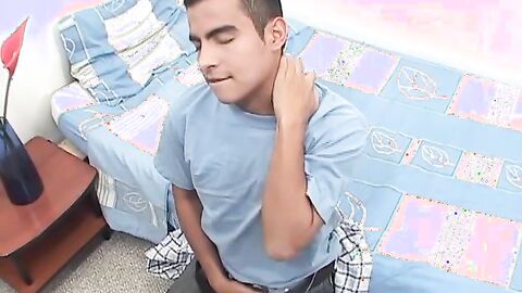 Raunchy homosexual Hernan gets busy with his ramrod