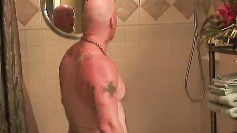 Mature tattooed senior fucked doggystyle after hot blowjob