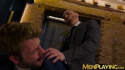 wild executive hunks Gabriel Phoenix and Jp Dubois fuck raw