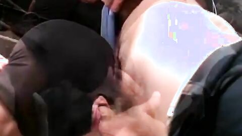Young amateur gives blowjob before being analrammed rough