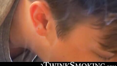 Buff stud Mike lights up and fucked hard young Ayden James