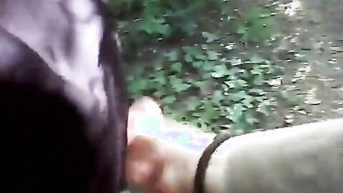 Grandpa Flashes His Cock Outdoors