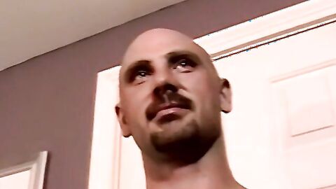 Bald stud gets a helping hand from a mature gay pervert
