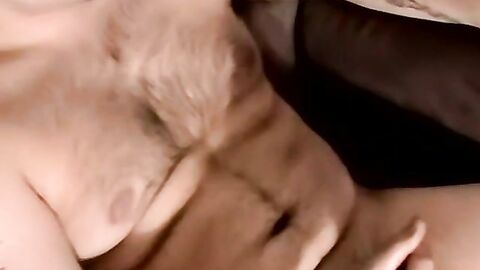 Kinky teen jerks off his throbbing cock while giving hot BJ