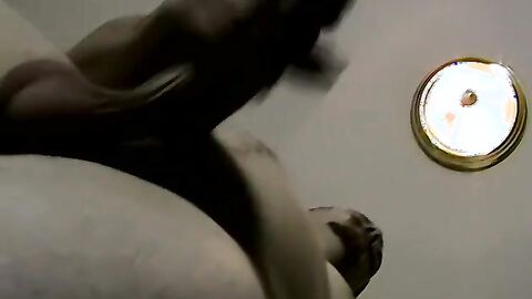 Big dicked young American receives blowjob and jerks off