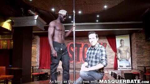 Black hunky stripper sucked by mature cock lover Pascal