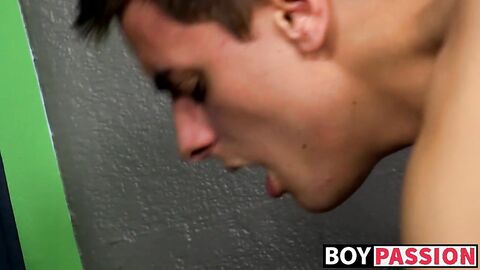 Twink sucks lovers dick and rides it until spilling a load