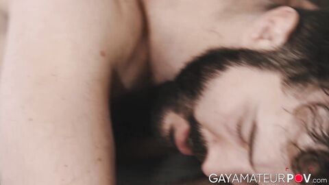 Lovely Russel face fucked horny bearded Tucker before fucking his warm hole