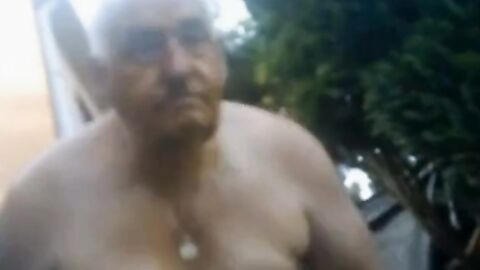 Grandpa's Yard Handjob