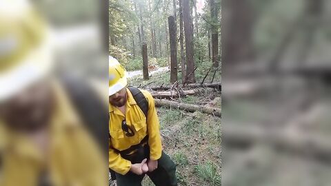 Wildfire Worker's Outdoor Masturbation Solo
