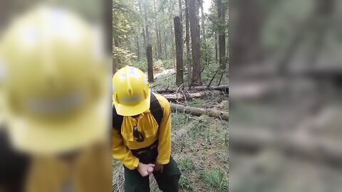 Wildfire Worker's Outdoor Masturbation Solo
