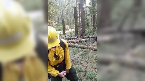 Wildfire Worker's Outdoor Masturbation Solo