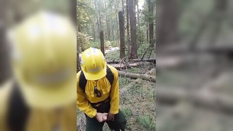 Wildfire Worker's Outdoor Masturbation Solo