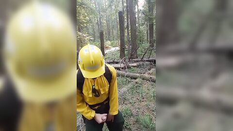 Wildfire Worker's Outdoor Masturbation Solo