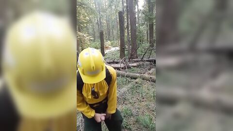 Wildfire Worker's Outdoor Masturbation Solo