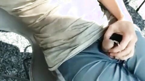 Public Masturbation: Airport Pee and Cum