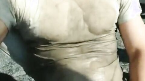 Public Masturbation: Airport Pee and Cum