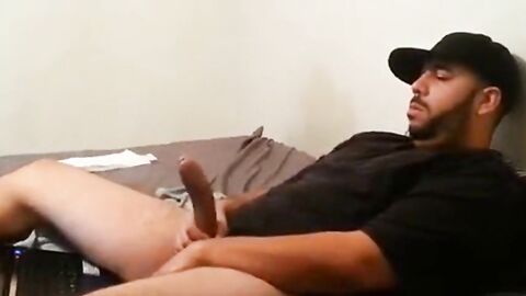 Big-Cock Mexican Daddy Strokes to Porn