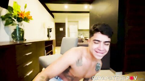 Spanish lesson turns into hardcore ass banging with horny Cain Gomez