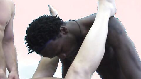 Casey instinctively backs away when this mega hung black friend Freddie takes over