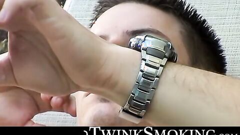 Horny Shane spreads tight asshole for a deep smoke fucking by hot Mike Roberts