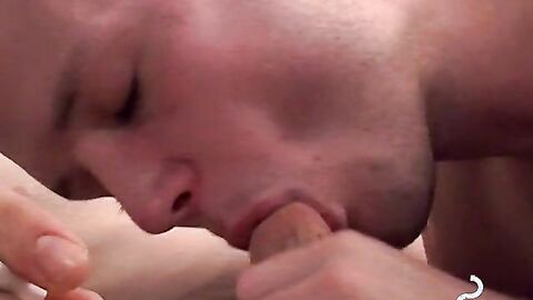 Smoking twink spreads wide for his frat buddys cock
