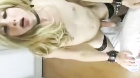 Crossdresser on a Leash Takes it Hard