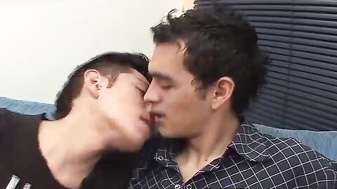 Horny latin twink Tito wrapped his lips around Darmians cock