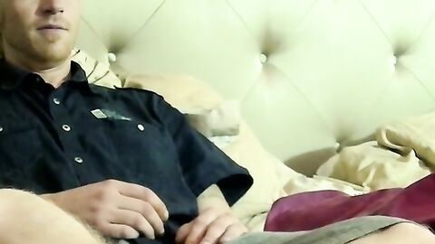 Straight deviant Nimrod masturbating with nipples teased
