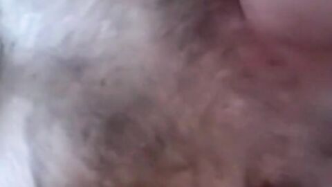 Chubby man receives cum in mouth in interracial threesome