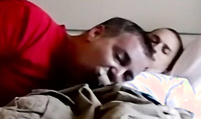Chubby man receives cum in mouth in interracial threesome