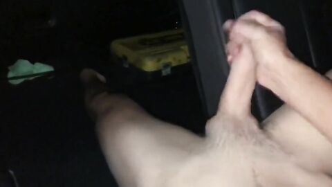Stroking My Big Cock in the Car - Twink Webcam Solo