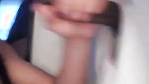 Black Cock Blowjob at Gloryhole by Crossdresser