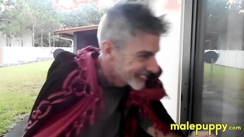Creepy Richard examines each of Devin Jones body parts while being under his spell