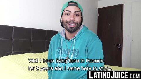 LatinoJuice.com - Thiago - Bearded cute guy Thiago loves the flavor of my uncut boner