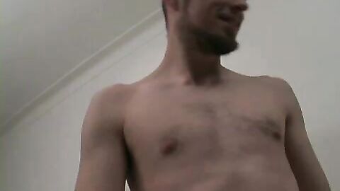 Hot teen jerks off his big hard cock and moans from pleasure