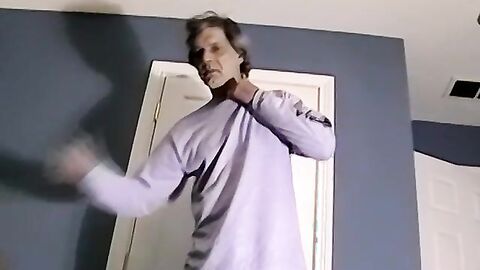 Amateur mature guy jerks off solo and cums a lot