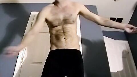 Amateur mature guy jerks off solo and cums a lot