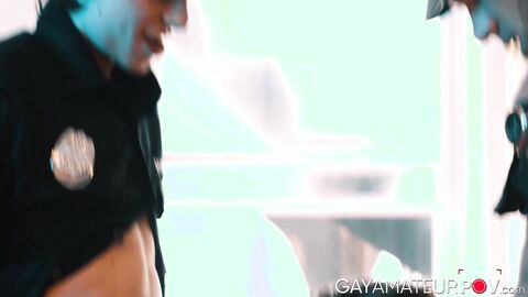 Cops Leo Louis and Alex Mecum fucks sexy Lev Ivankov during a house search
